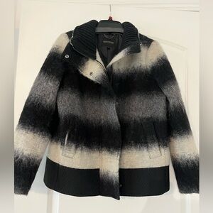 Banana Republic Black/Gray/Cream Mohair-Blend Jacket